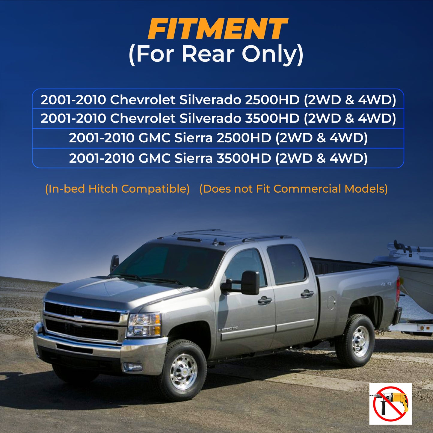 Air Bag Suspension Kit for 2001-2010 Chevrolet Silverado 2500 3500 HD, GMC Sierra 2500 3500 - Up to 7500lbs