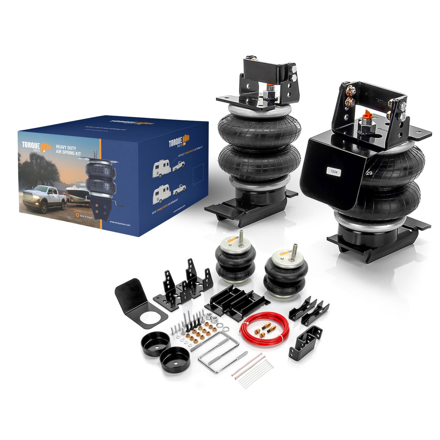 Air Bag Suspension Kit for 2003-2013 Dodge RAM 2500, 3500 and 2006-2008 RAM 1500 Mega Cab - Up to 7500lbs