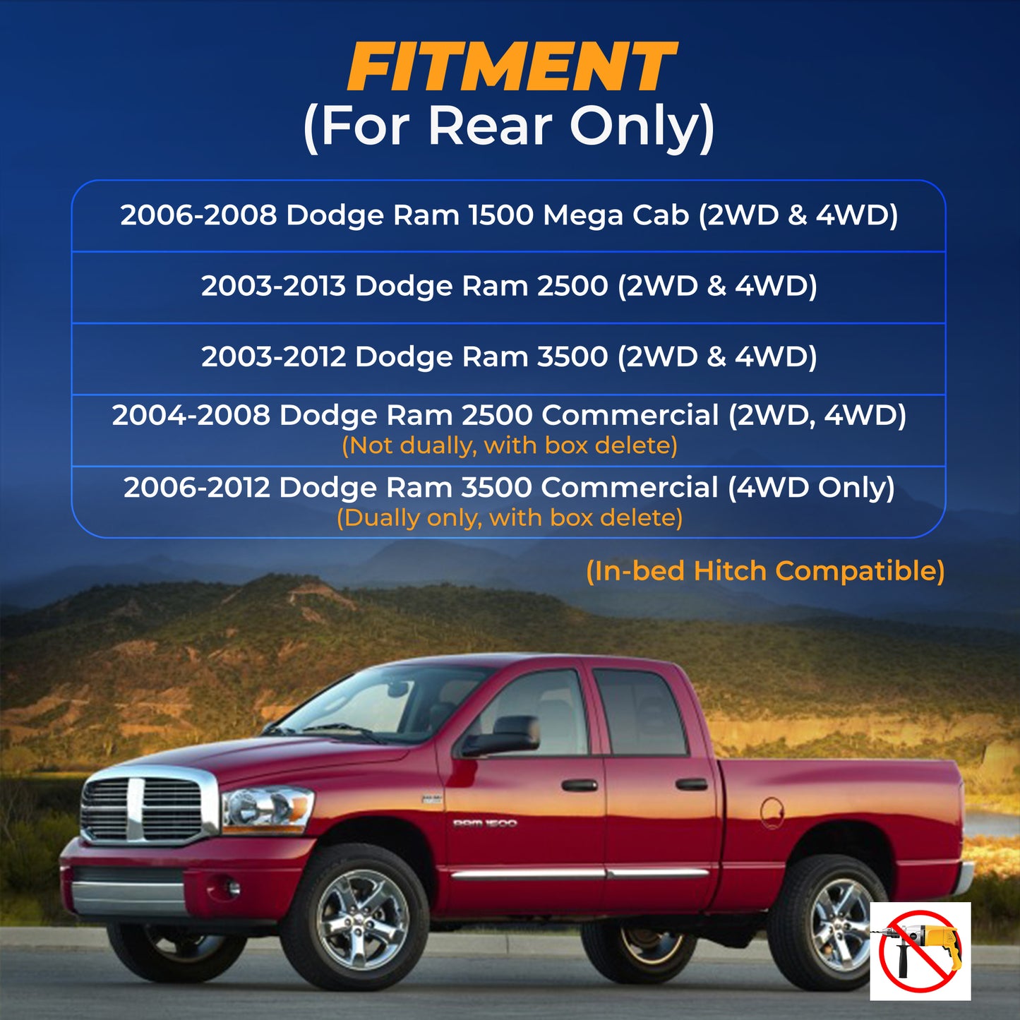 Air Bag Suspension Kit for 2003-2013 Dodge RAM 2500, 3500 and 2006-2008 RAM 1500 Mega Cab - Up to 7500lbs