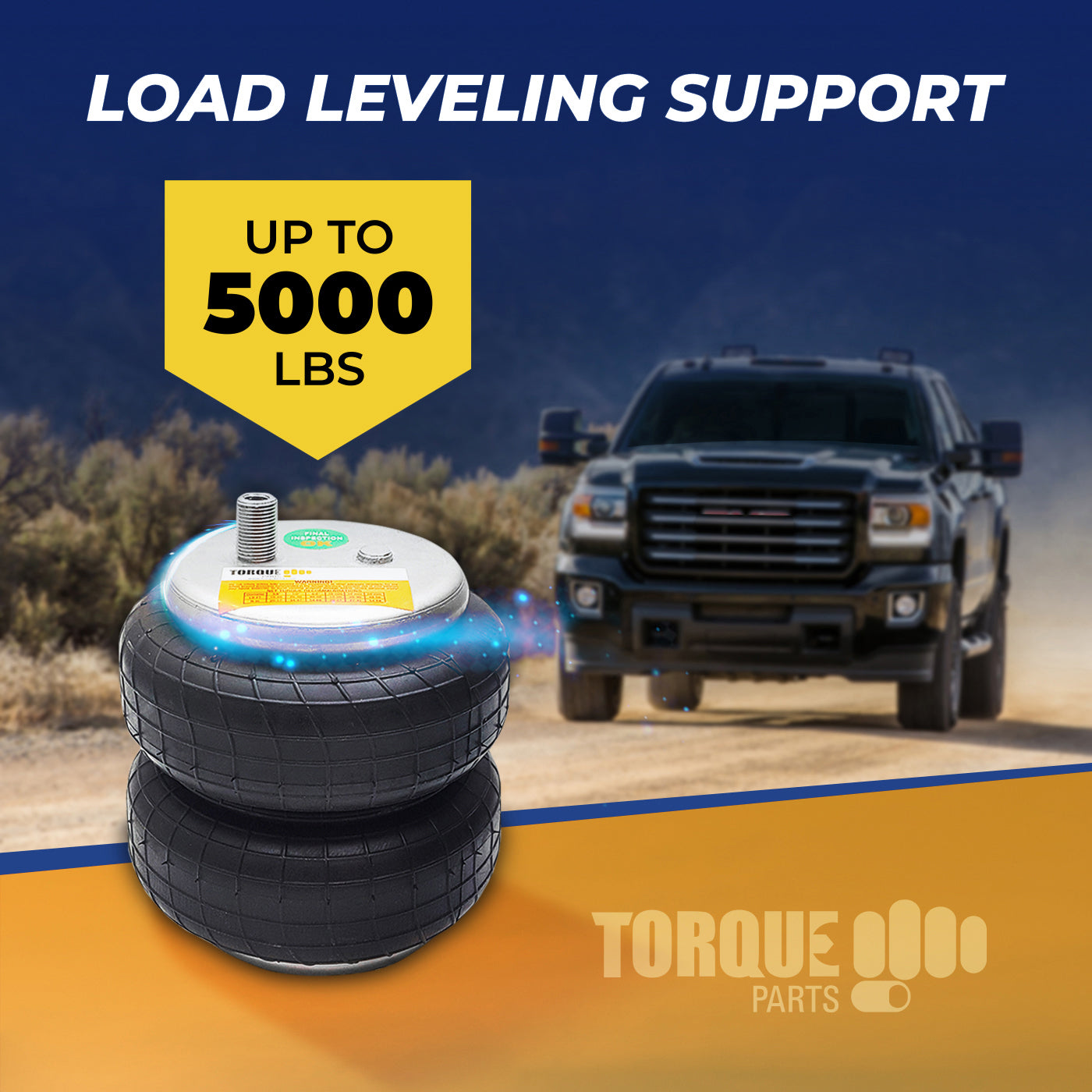 Torque Air Bag Suspension Kit For 2015-2025 Ford F150 2WD/4WD – Rear Helper Bags TR2582AS